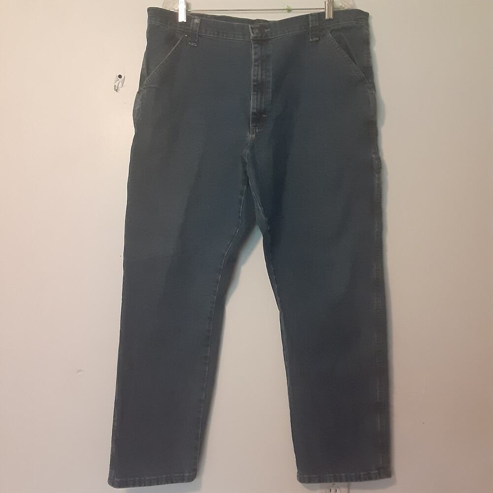 Wrangler Carpenter Jeans Men's 40X30 Blue Denim Tool Pockets Workwear